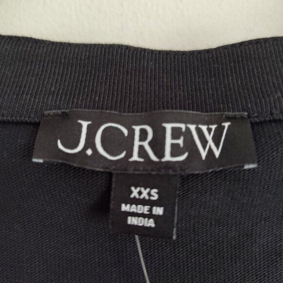 Ladies SZ XXS J Crew Black Cotton T-Shirt - Picture 3 of 3
